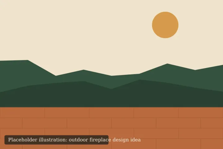 Placeholder illustration representing an outdoor fireplace design idea