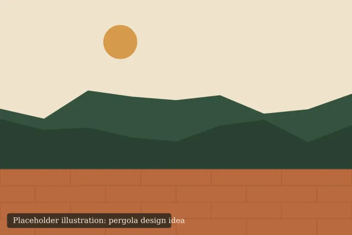 Placeholder illustration representing a pergola design idea