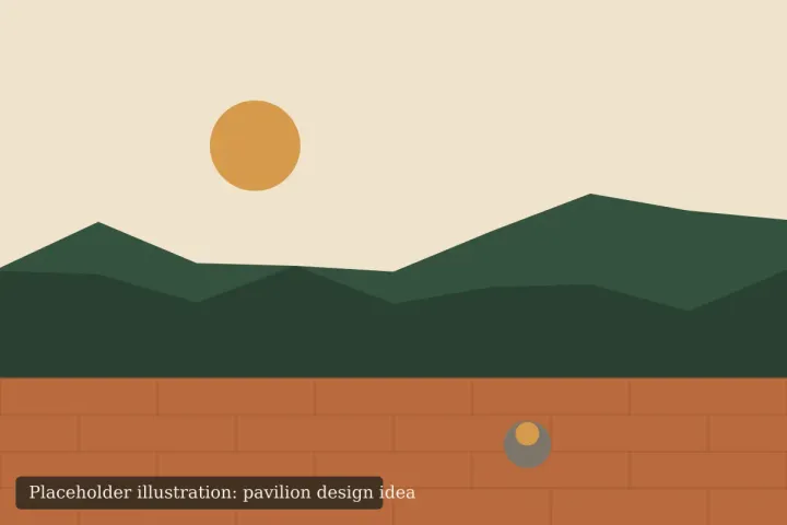 Placeholder illustration representing a pavilion design idea