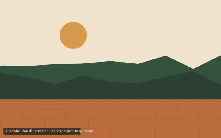Placeholder illustration representing hardscaping design inspiration