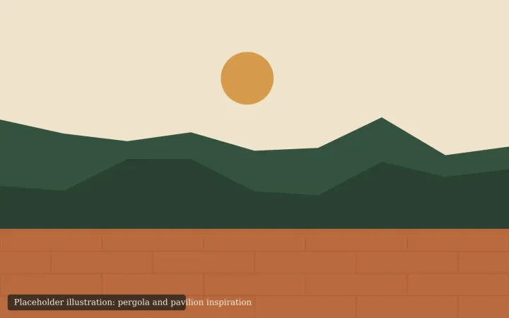 Placeholder illustration representing pergola and pavilion inspiration